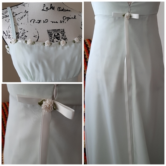 VTG Dessy After Six Maxi Square Neck Bride Mint 2k - Picture 5 of 8